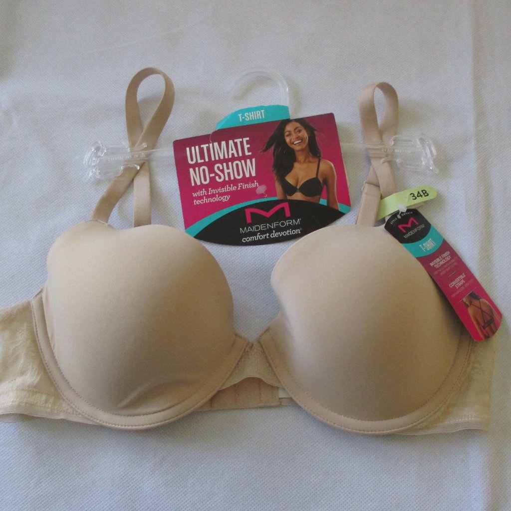 Nwt - Maidenform T-Shirt Bra With Convertible Straps - Sz 34b - Msrp $44.00